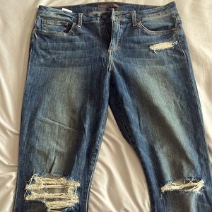 Distressed joes jeans